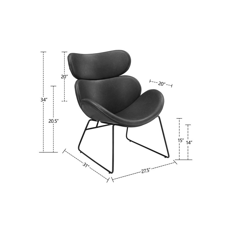 Orren Ellis 27" W Lounge Chair & Reviews Wayfair